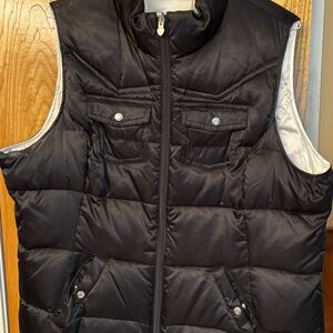 Black Puffer Vest with Pockets